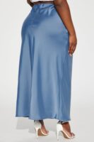 Satin Skirt in Blue
