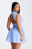 V-Neck Dress in Blue
