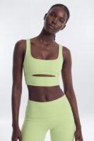 ButterSoft Cut Out Long Line Sports Bra - Pistachio