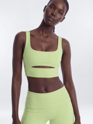 ButterSoft Cut Out Long Line Sports Bra - Pistachio