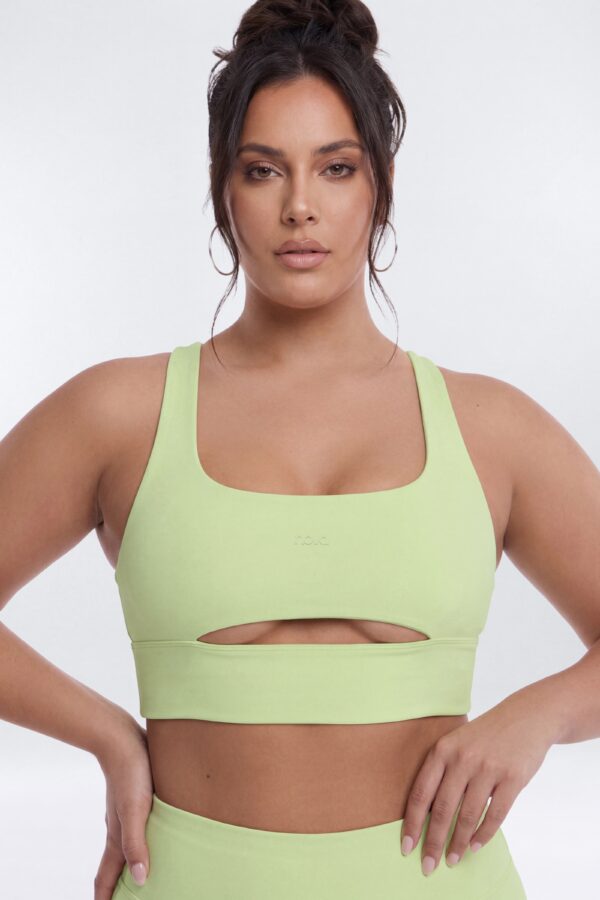 ButterSoft Cut Out Long Line Sports Bra - Pistachio