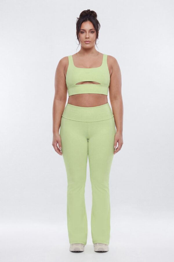 ButterSoft Cut Out Long Line Sports Bra - Pistachio