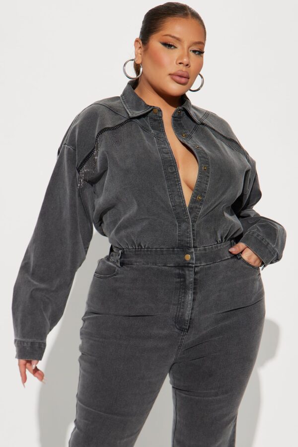 Jumpsuit in Black and Denim