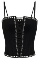 Top in Black 97% cotton and 3% spandex