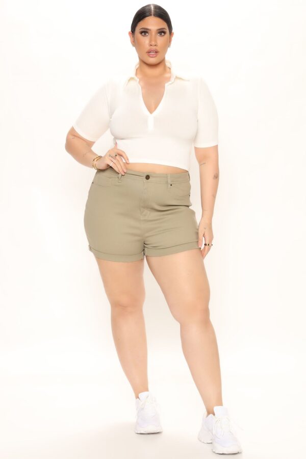 Shorts in Khaki and Denim 97% cotton