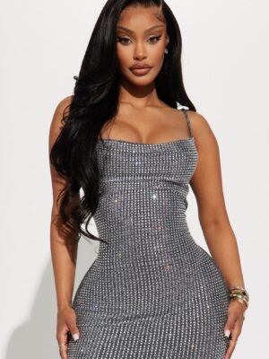 Cowl-Neck Dress in Black
