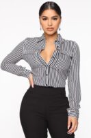 White and Navy Shirt