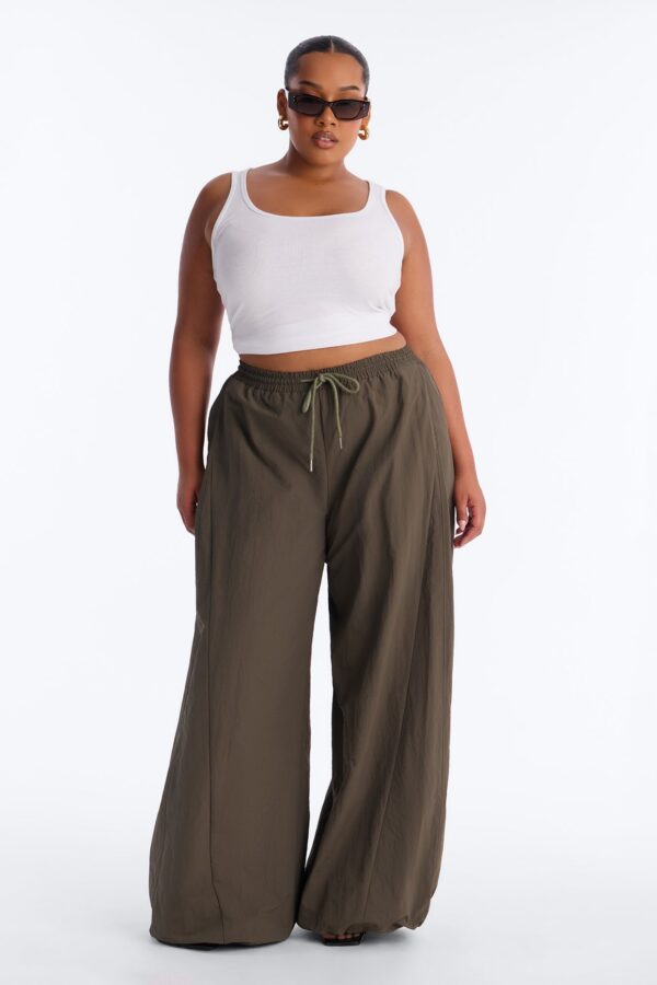 Green Wide-Leg Pants