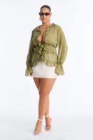 Top in Olive 100% polyester