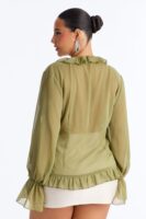 Top in Olive 100% polyester