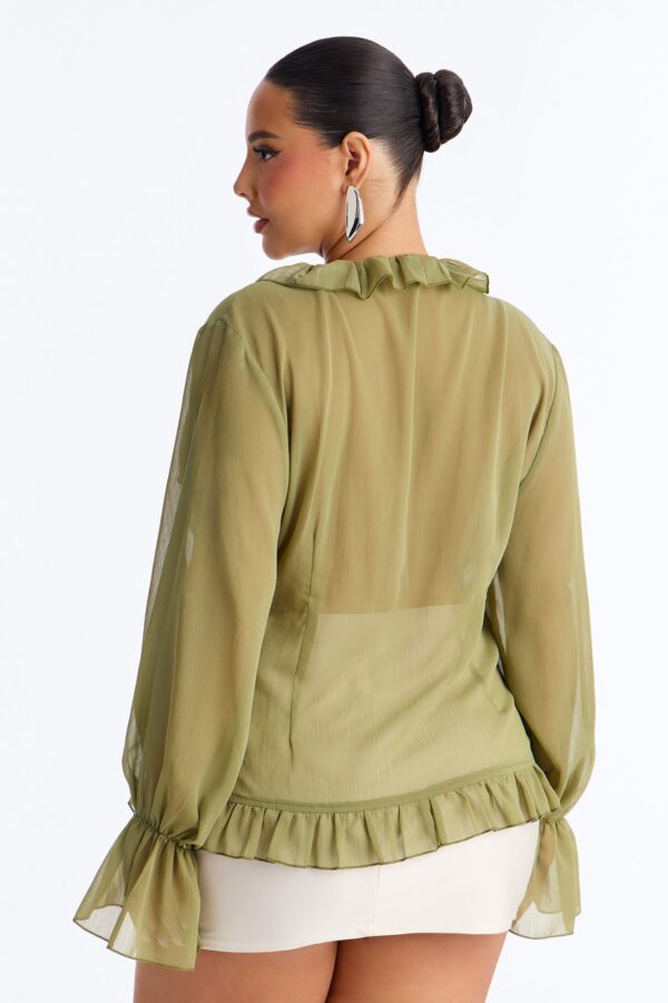 Top in Olive 100% polyester