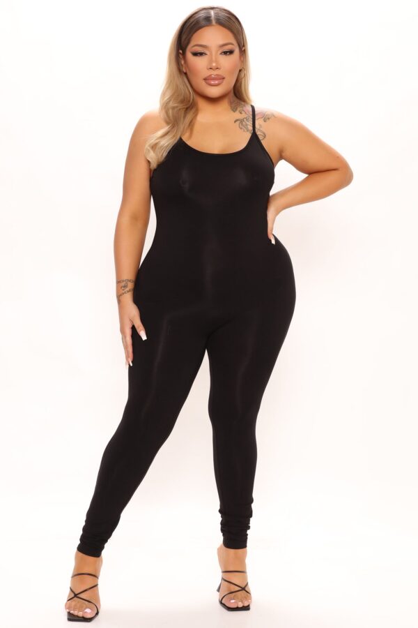Jumpsuit in Black 93% rayon