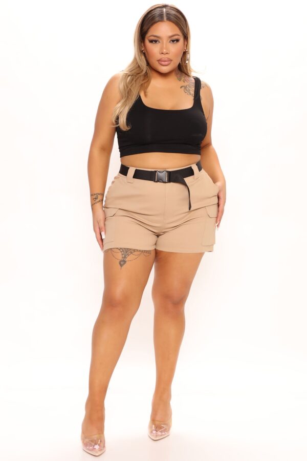 Belt Shorts in Khaki