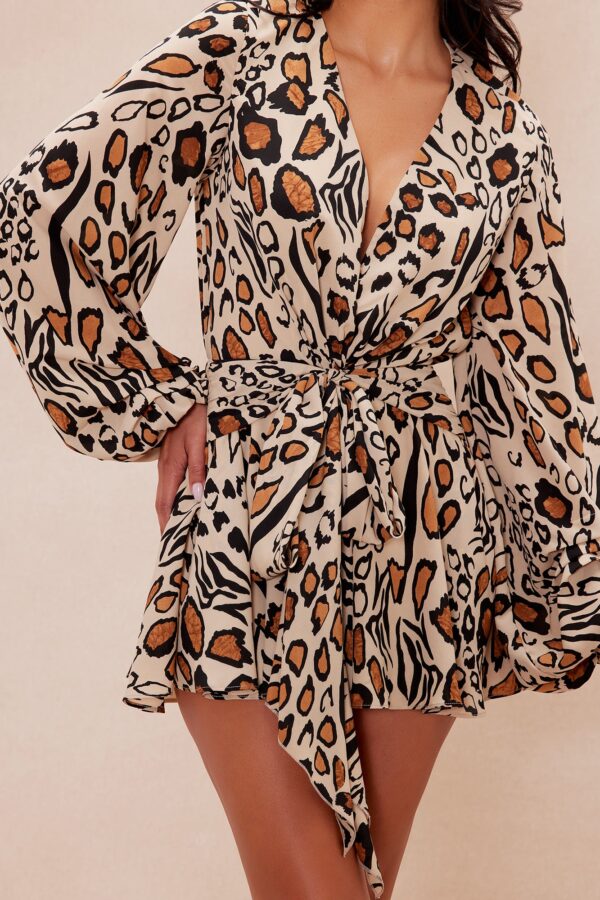 Romper with a v-neck
