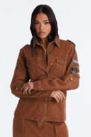 Shacket in Brown and Denim