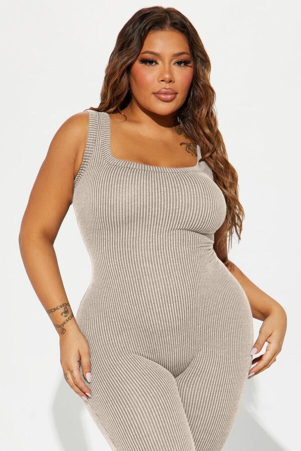 Stone Jumpsuit with turtle neck