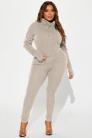 Stone Jumpsuit with turtle neck