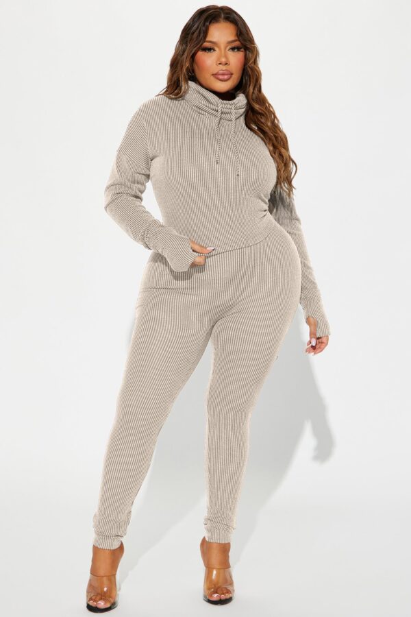 Stone Jumpsuit with turtle neck
