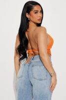 V-Neck Top in Orange