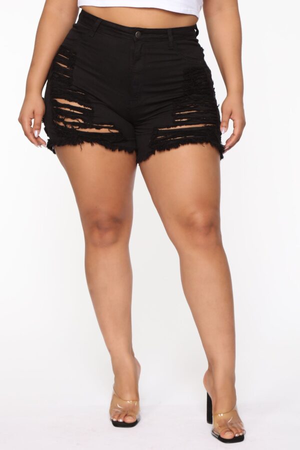 Shorts in Black 98% cotton