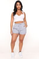 Shorts in Heather Grey 60% cotton