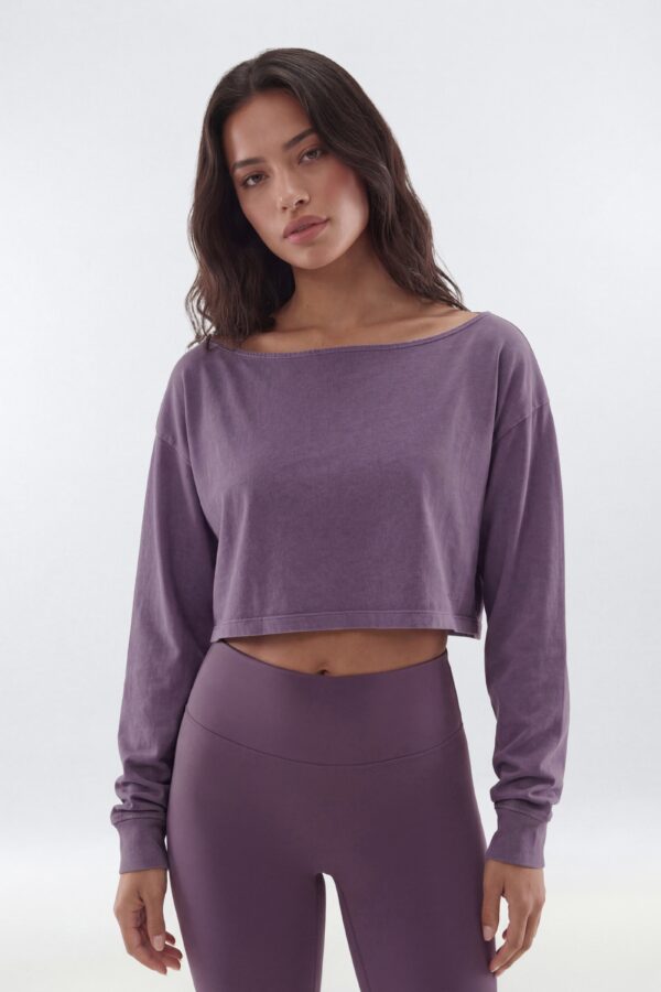 Top with a drop-shoulder cut