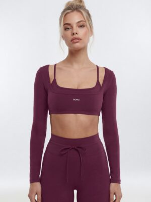 ProStretchâ„¢ Long Sleeve Sports Top - Merlot