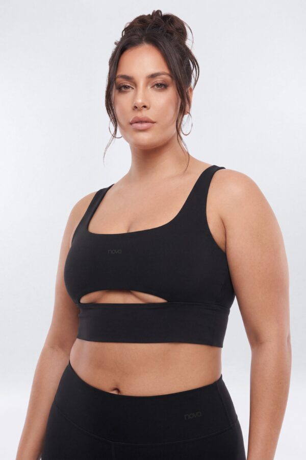 Top in Black 82% polyester and 18% spandex