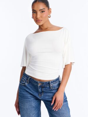 Top in White 95% rayon