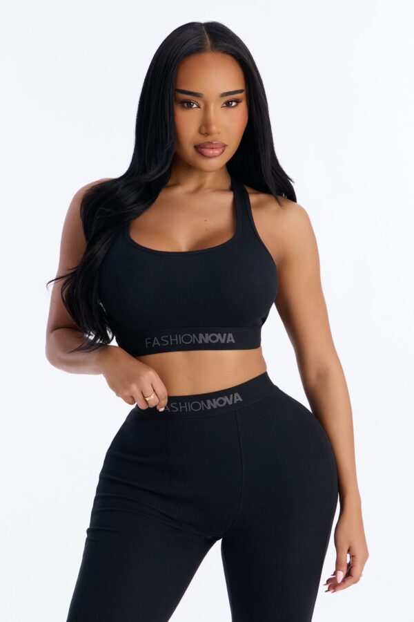 Black Ribbed Leggings