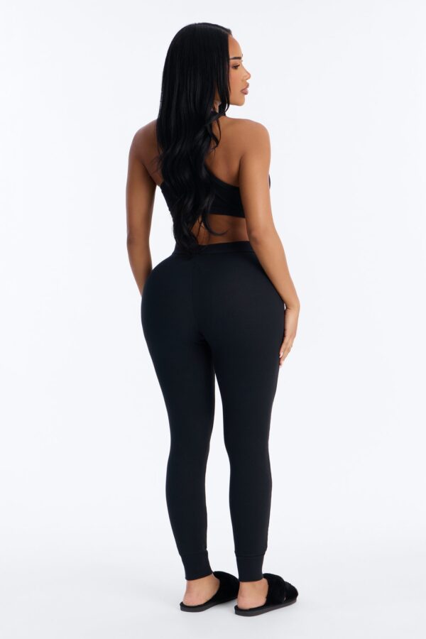 Black Ribbed Leggings