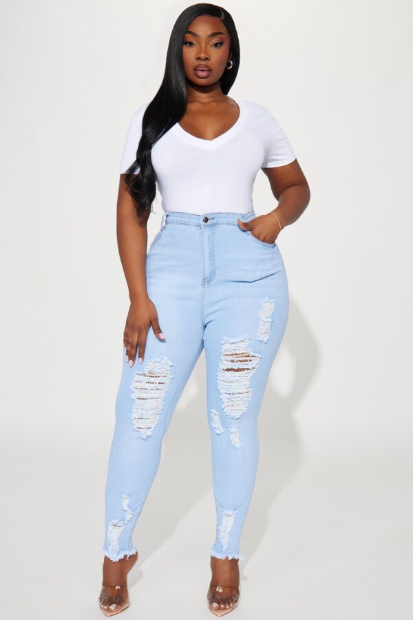 V-Neck Top in White