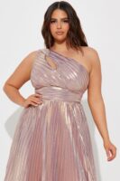 Lavender One-Shoulder Dress
