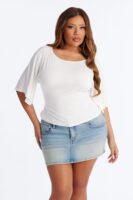 Top in White 95% rayon