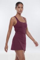 ButterSoft Cut Out Racerback 2-in-1 Active Dress - Merlot