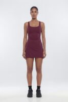 ButterSoft Cut Out Racerback 2-in-1 Active Dress - Merlot