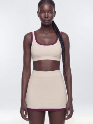 Top with contrast trim