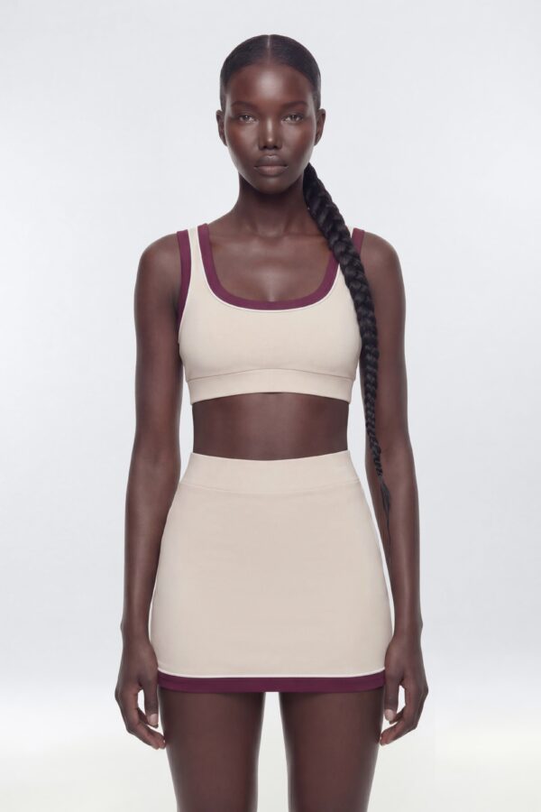 Top with contrast trim