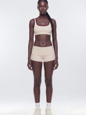 ButterSoft 3″ Foldover Biker Short - Oat Milk