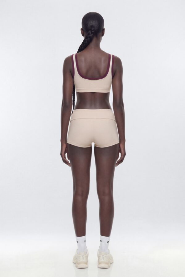 ButterSoft 3″ Foldover Biker Short - Oat Milk