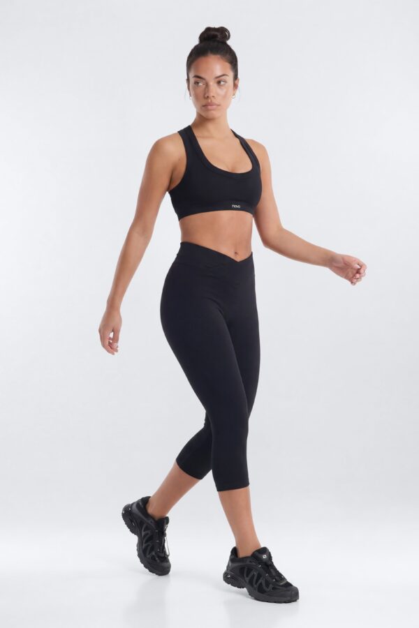 V-Neck Top in Black
