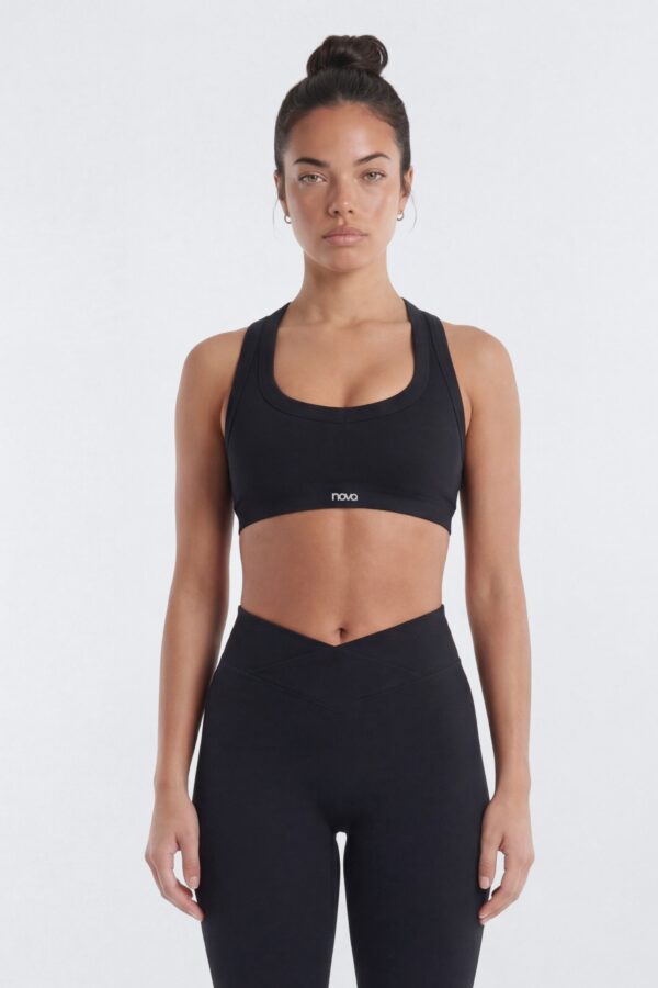 V-Neck Top in Black