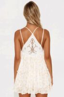 Romper in White 100% polyester