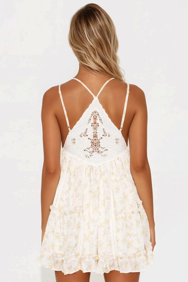 Romper in White 100% polyester