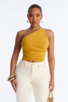 One-Shoulder Top in Mustard