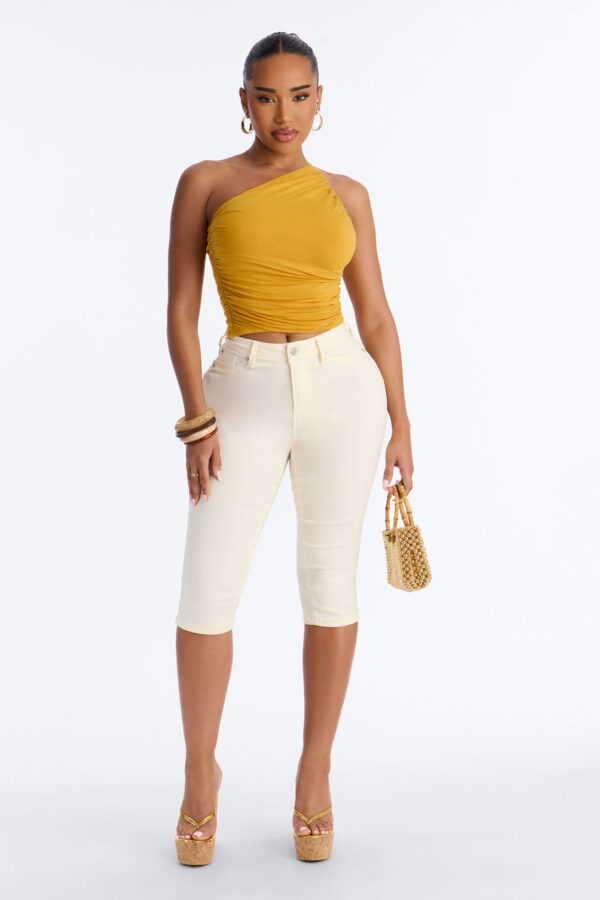 One-Shoulder Top in Mustard