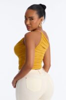 One-Shoulder Top in Mustard