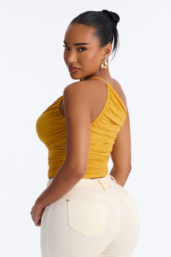 One-Shoulder Top in Mustard