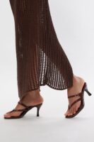 Marena Thong Kitten Heels - Brown