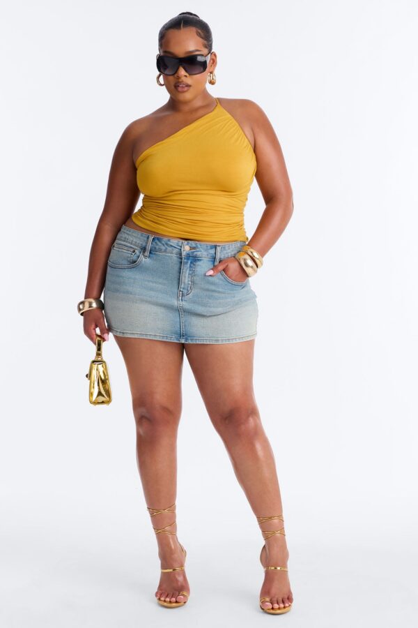 One-Shoulder Top in Mustard